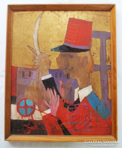 Kondor Béla 1962-ben alkotott Huszár című festménye