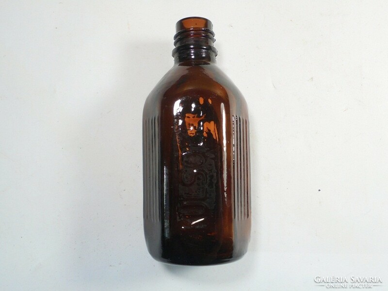 Retro old pharmacy medicine pharmacy brown glass bottle with inscription on the outside - 100 ml