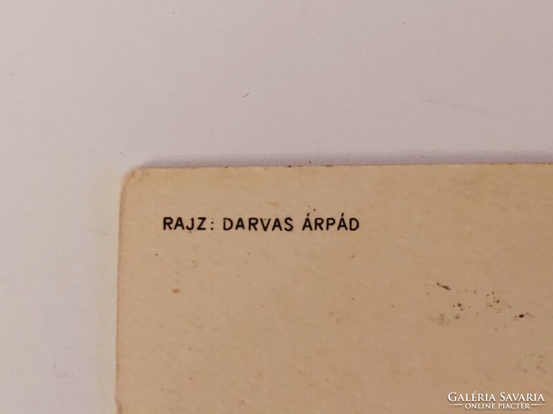 Régi karácsonyi képeslap 1965 rajzos levelezőlap karácsonyfa