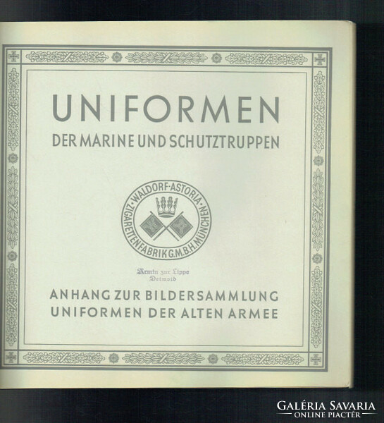 Antique waldorf astoria navy uniform collector's album uniformen der marine und schutztruppen