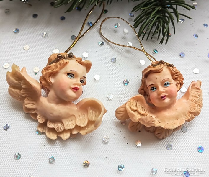 Vintage angels in a pair Christmas tree ornament 4.5-6 Cm