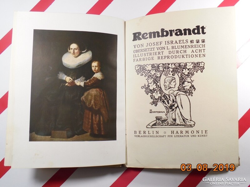Rembrandt - Antik, német nyelvű könyv