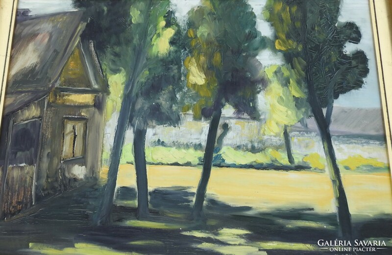 Imre Nagy painting - sunshine oil - wood fiber