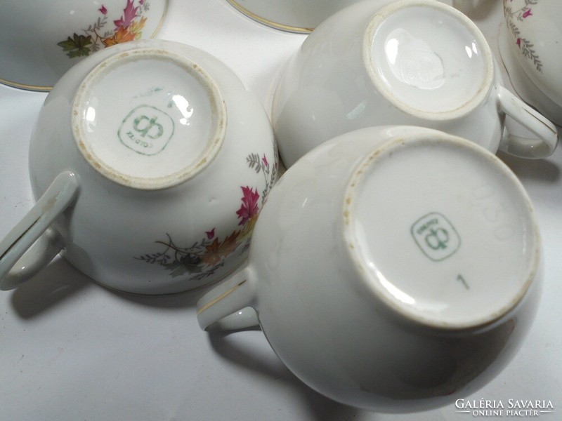 Retro jelzett CP Colditz GDR porcelán teáskészlet kávéskészlet tea kávé- hiányos: 7 db készlet része