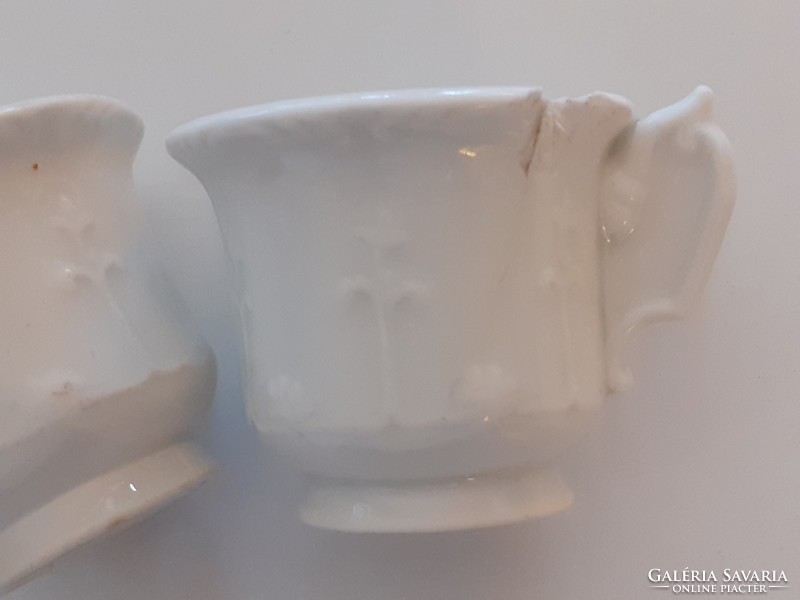 Antik porcelán kávés csésze 2 db sérült