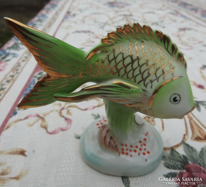Hollóháza goldfish - small porcelain figurine