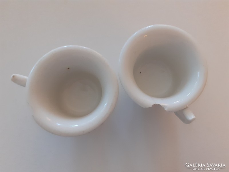 Antik porcelán kávés csésze 2 db sérült