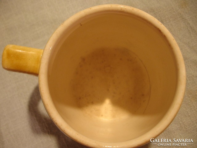 Yellow granite barrel shape jar, mug