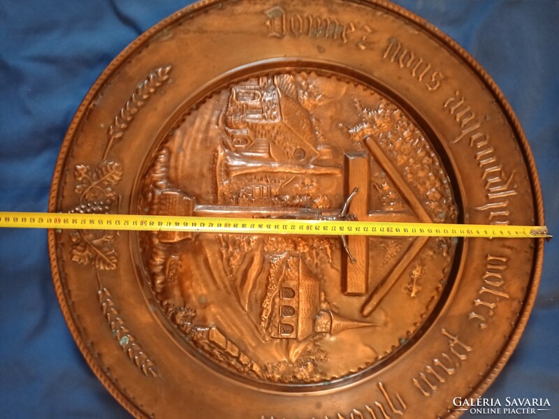 Large copper plate, wall decoration