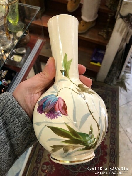 Art Nouveau porcelain vase, 22 cm high, marked, hand painted.