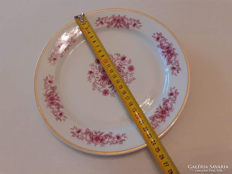 Old plain porcelain pink flower plate 1 pc