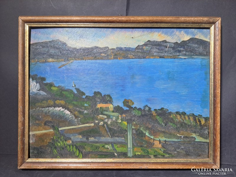 Paul Cezanne: The Bay of Marseilles Viewed from the Estaque - Oil Painting Copy