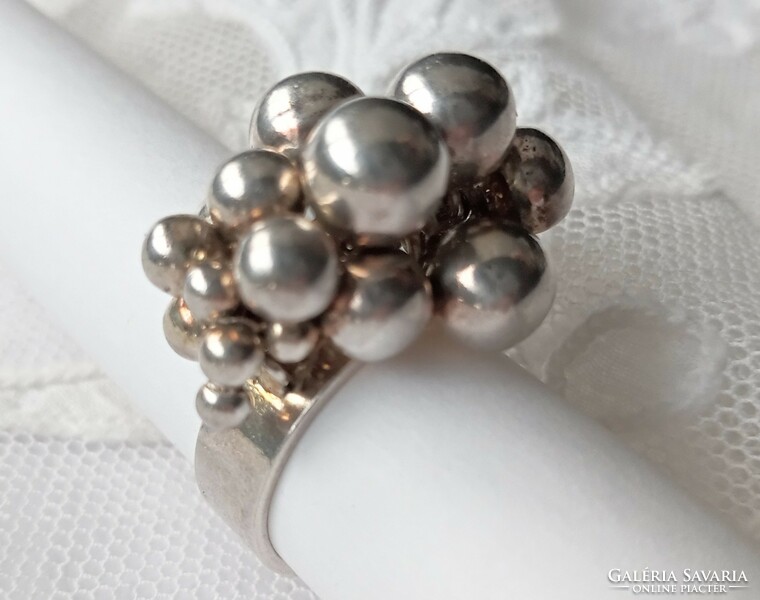Silver berry ring 17mm