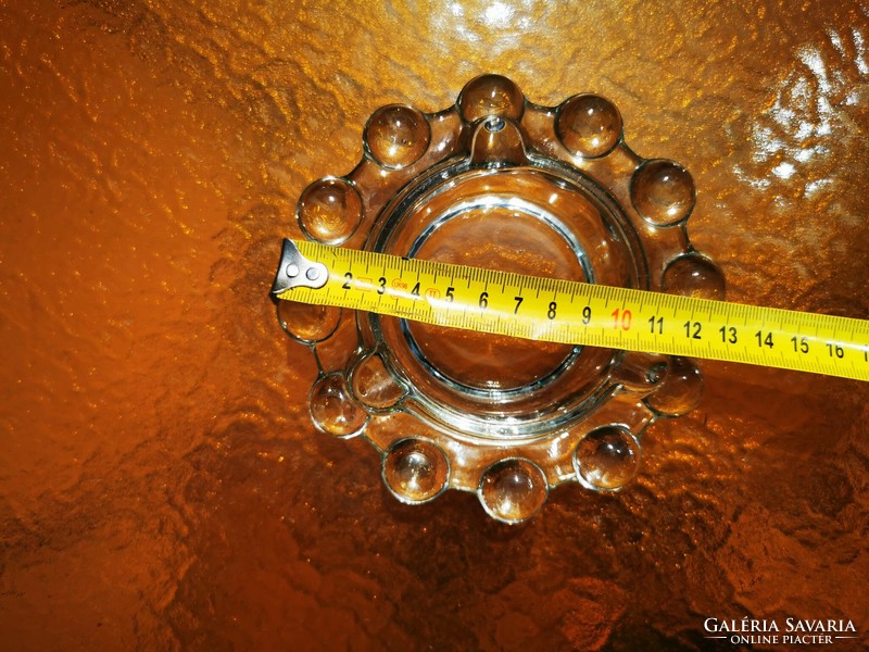 Old Czech glass ashtray,