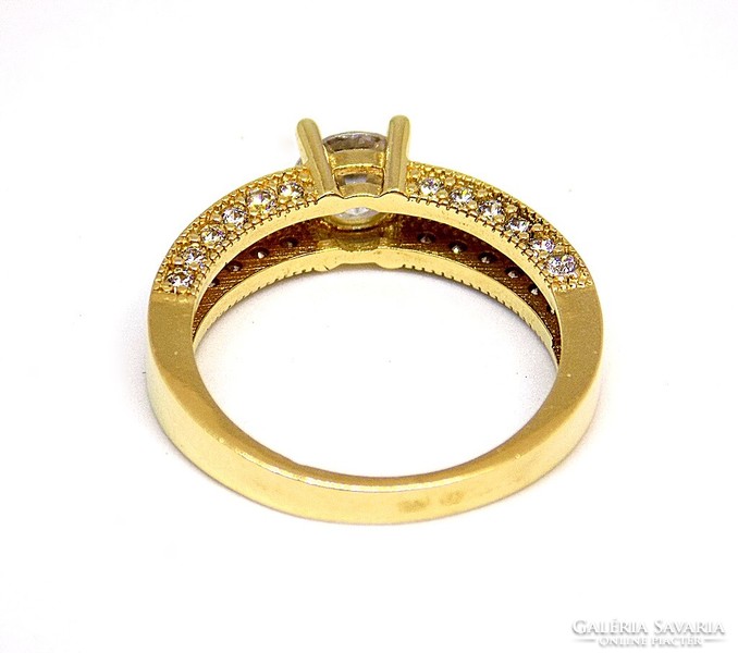Köves arany szoliter gyűrű (ZAL-Au114856)