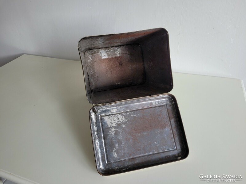 Old Vintage Large Size Zentis Eucalyptus Menthol Bonbon Candy Chocolate Metal Tin Tin Tin Box
