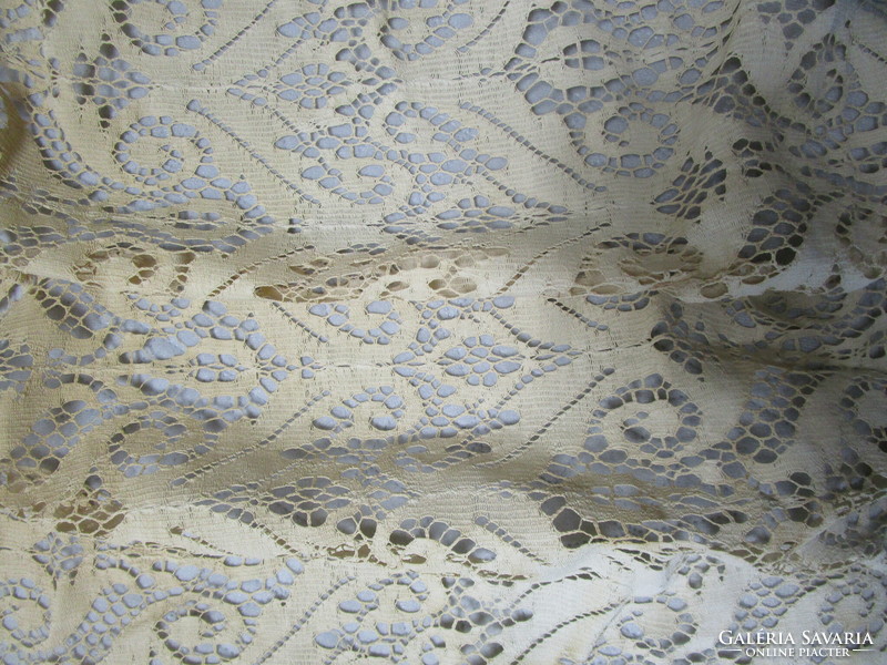 Art Nouveau lace curtains, pair m. 250 Cm theater film prop treated, hardened and painted