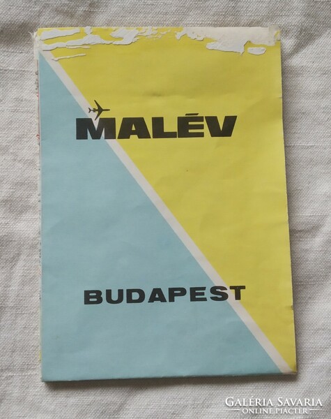 MALÉV Budapest térkép 1971