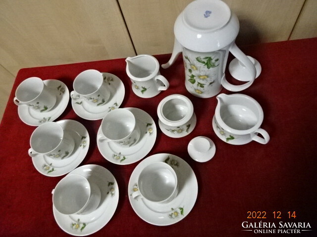 Alföldi porcelain, 16-piece tea set with daisy pattern. He has! Jokai.