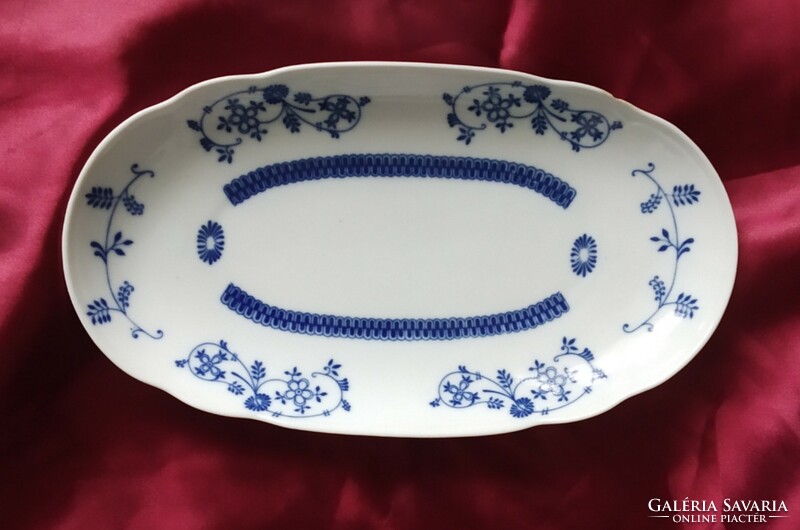Porcelain serving dish, blue and white, 24 cm, alba julia