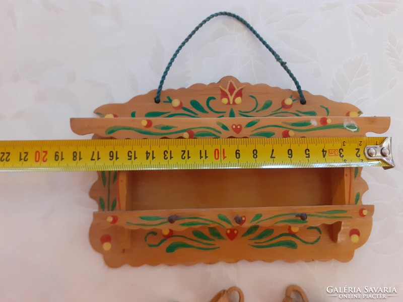 Old toy folk jug wall shelf painted mini wooden toy wooden plate holder baby furniture