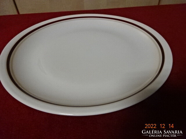 Alföldi porcelain flat plate with brown stripes, diameter 24 cm. He has! Jokai.