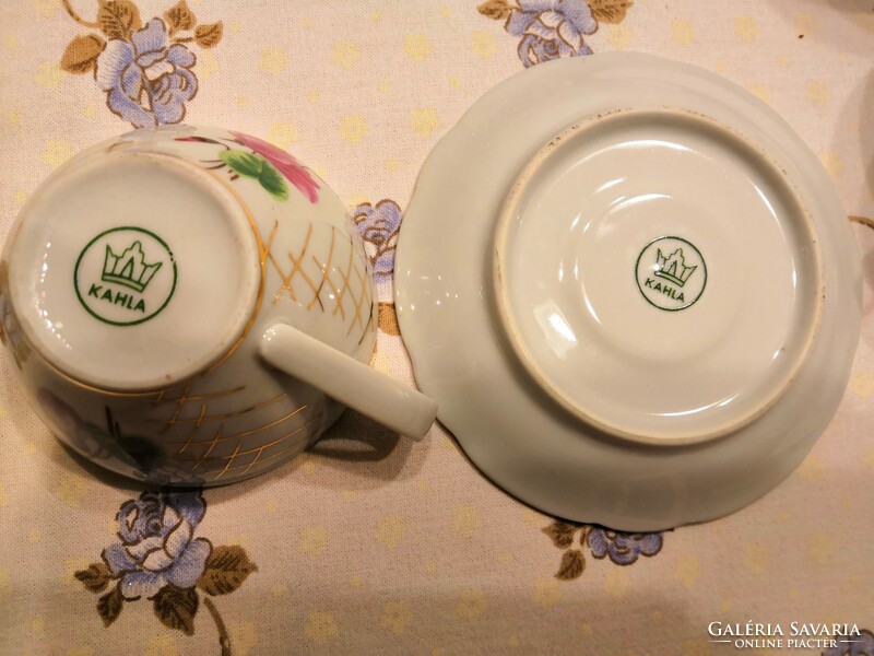 KAHLA porcelán mokkás csészék és tányérok