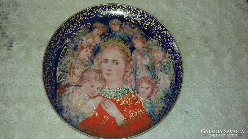Edna hibel decorative bowl angelic welcome