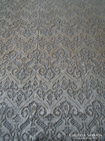 Art Nouveau lace curtains, pair m. 250 Cm theater film prop treated, hardened and painted