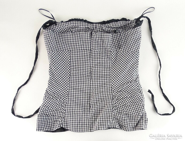 0V699 black and white checked river island women's top