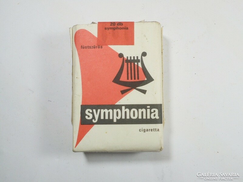 Retro régi piros symphonia cigi cigaretta bontatlan, Debreceni dohánygyár-füstszűrős 20 db kb. 1970
