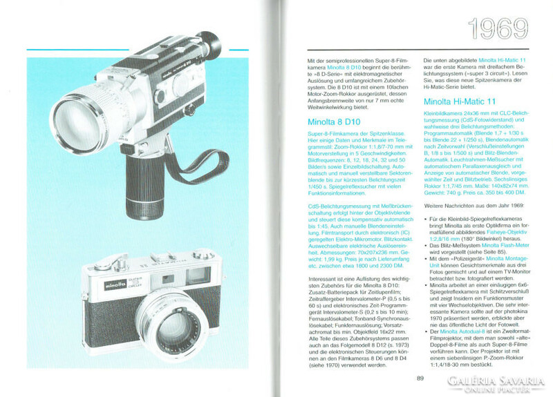 Very rare minolta camera camera type book manual 1928-1998 German language josef scheibel