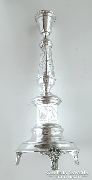 Viennese, silver (800) candlestick (360 ft/g)