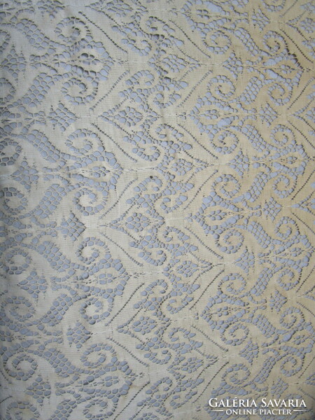 Art Nouveau lace curtains, pair m. 250 Cm theater film prop treated, hardened and painted