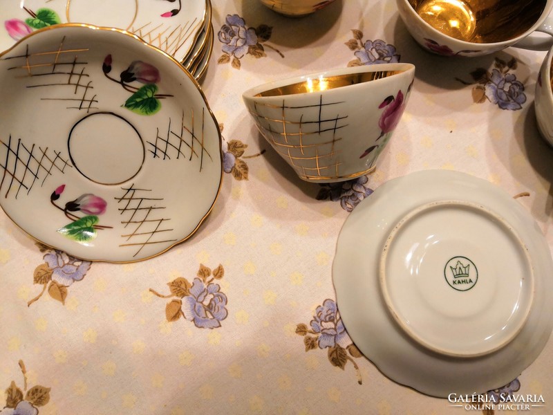 Kahla porcelain mocha cups and plates