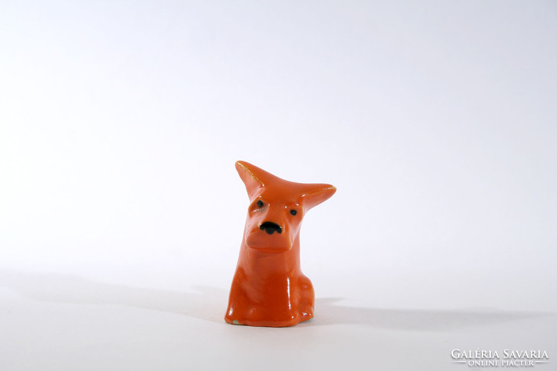 Rudolf Podany Keramos Mini Kerámia Foxi Kutya Fox Terrier Foxterrier