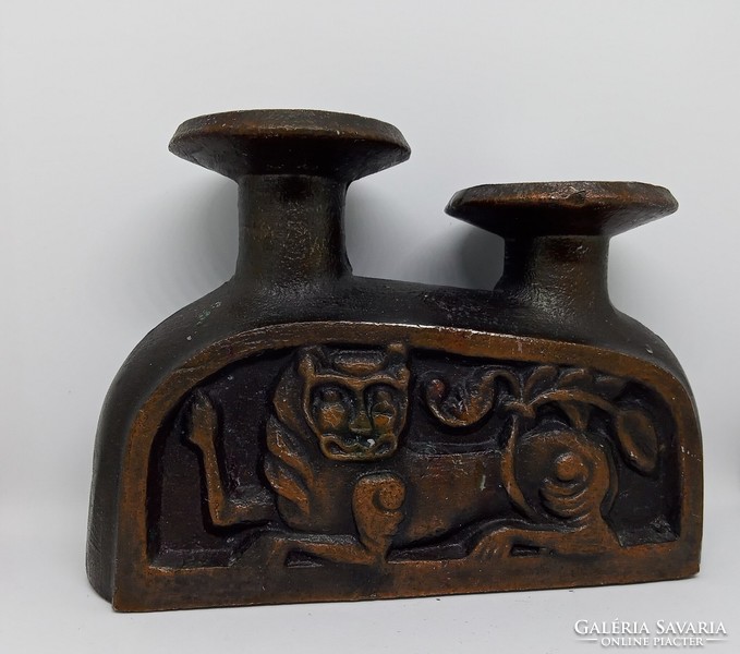 Vintage lion candle holder from the Soviet Union
