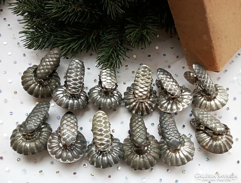 Antique tilt head candle holder metal clip 12 pcs and candle 12 pcs Christmas tree decoration