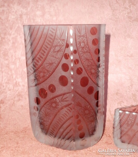 Crystal glass contemporary vase