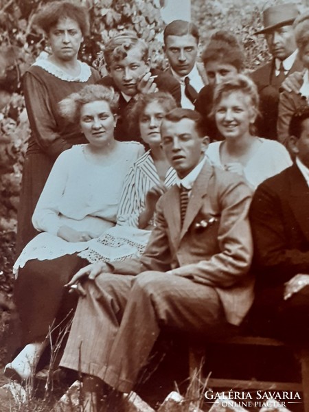 Régi fotó 1907 vintage csoportkép fénykép