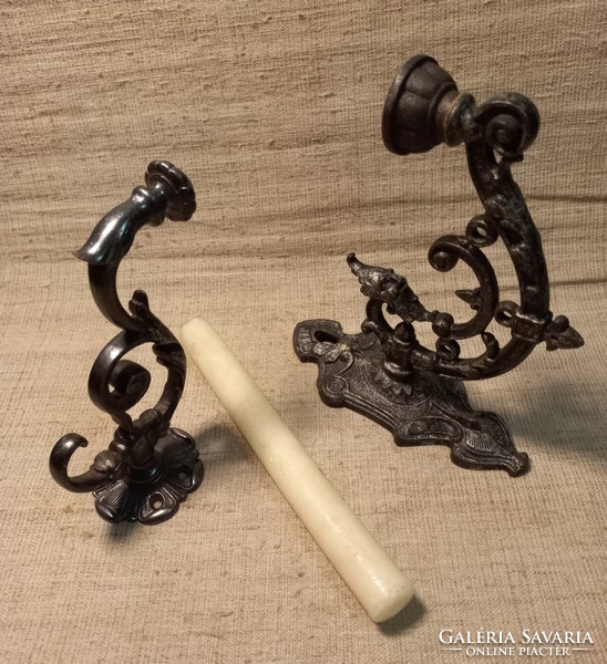 Old baroque cast iron wall candle holder