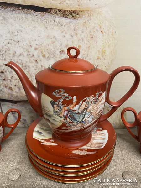 Chinese painted porcelain tea set kd0