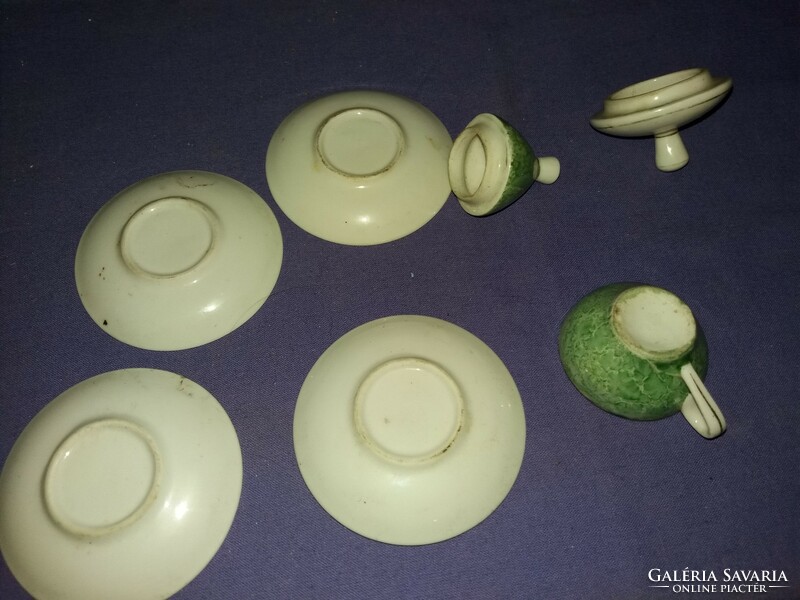 Retro porcelán mini játék babaszobás konyhai eszközök egyben a  képek szerint