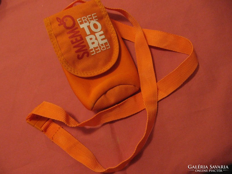 Retro advertising orange small hanging bag algida heart