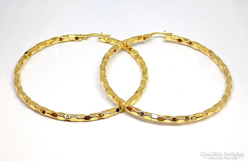 Gold large hoop earrings (zal-au114847)