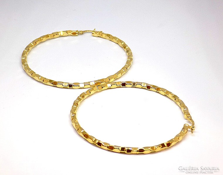 Gold large hoop earrings (zal-au114847)