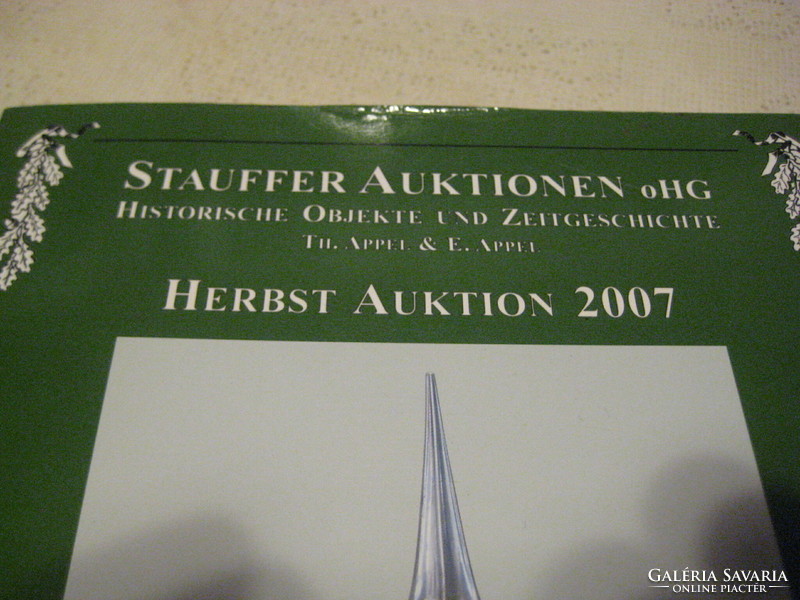 Stauffer auction 2007. Öszi, military category, auction catalog