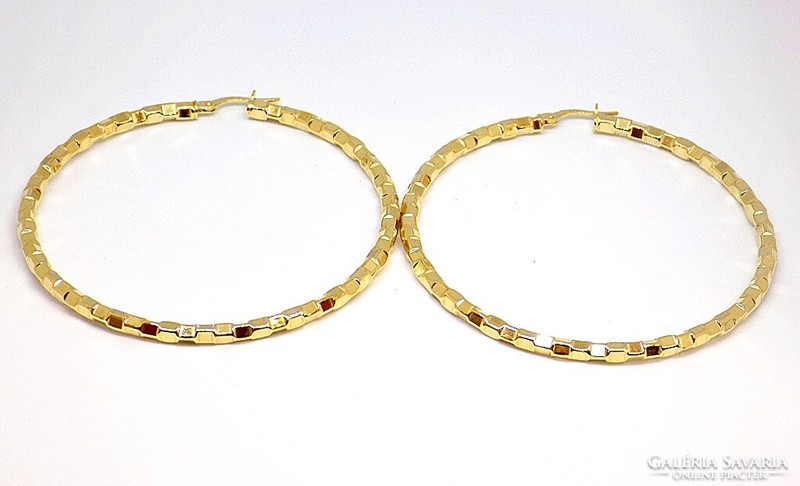 Gold large hoop earrings (zal-au114847)