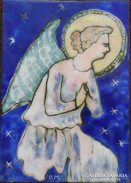 Angel fire enamel picture b.M. With Signo