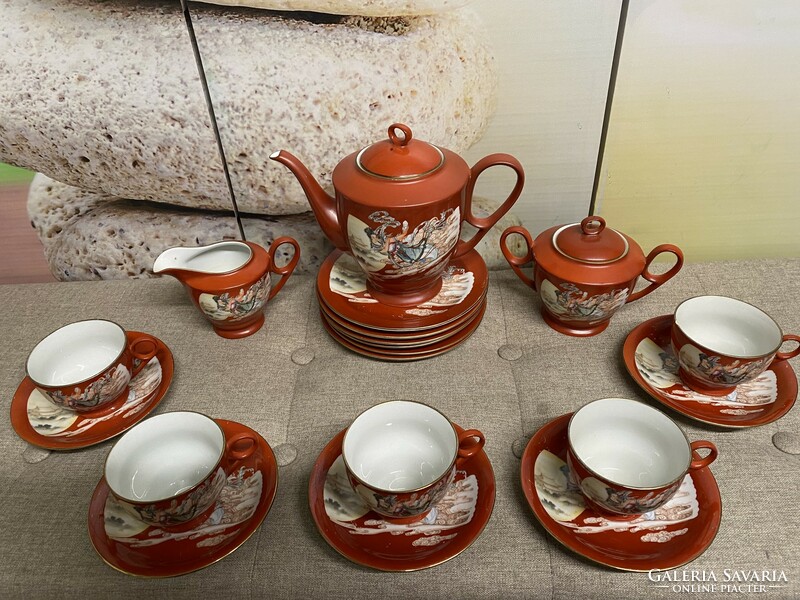 Chinese painted porcelain tea set kd0